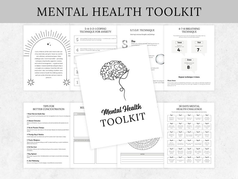 Mentalhealth planner
bundle printable pdf
Mentalhealth journal
coloring sheets page
Anxiety worksheets
Therapy workbook a5
Anger management a4
Depression journal
CBT Mindfulness plan
Coping strategies
Health wellness list
Selfcare tracker
Manifestation bundle