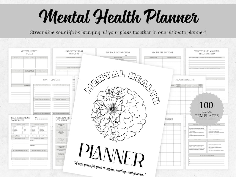 Mentalhealth planner
bundle printable pdf
Mentalhealth journal
coloring sheets page
Anxiety worksheets
Therapy workbook a5
Anger management a4
Depression journal
CBT Mindfulness plan
Coping strategies
Health wellness list
Selfcare tracker
Manifestation bundle
