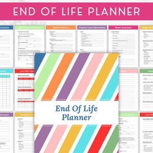 End Of Life Planner Template, Printable End Of Life Planner, Last Wishes Planner, Emergency Binder, Funny End Of Life Planner, When I die