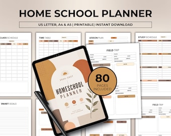 2027 Homeschool Planner, Daily Homeschool Checklist, Homeschool Lesson Plan, Academic Planner Printable, Teacher Homeschool Schedule