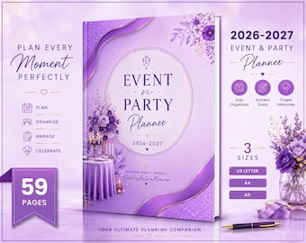 Event Planner Bundle Printable, Complete Party Planning Kit Planner, Party Organizer Template, Event Planner Notebook, Instant Download