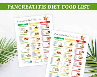 Pancreatitis Diet Food List Printable,  Pancreatitis Grocery Chart, Low Fat Diet Food List, Gallbladder Food List, Digital Download