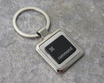 Apple command Key-Ring in black, key chain, keys, recycled, birthday, anniversary, wedding, gift