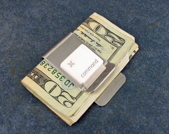 Money Clip, Apple, Mac Command Key, Recycled, Computer keyboard key, Men, Birthday, Gift