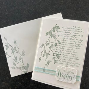 Cartão de casamento. Cartão de felicitações. Cartão exclusivo. Cartão de casamento com folhagens.