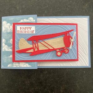Carte d'anniversaire d'avion. Carte d'anniversaire gars/garçon. Carte d'anniversaire aviation. Carte d'anniversaire de pilote. Carte de voeux unique. Carte pliable amusante.