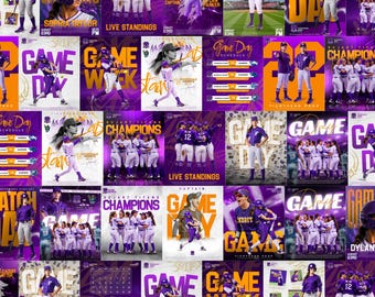 Softball Match Day Social Media Templates | Editable Softball Game Day Bundle| Match Schedule| Sports Canva Templates | Instant Download