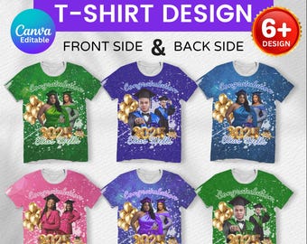 Graduation 3D Shirt Design Bundle,Grad T-Shirt Design Templates,Class of 2025 Graduation T Shirt,Canva Grad Tshirt Template,Instant Download