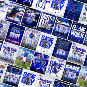 Softball Sports Social Media Templates | Editable Softball Game Day Bundle| Match Schedule| Match Day Canva Templates | Instant Download