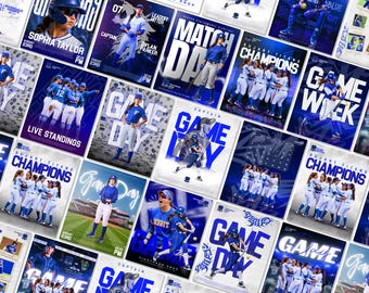 Softball Sports Social Media Templates | Editable Softball Game Day Bundle| Match Schedule| Match Day Canva Templates | Instant Download