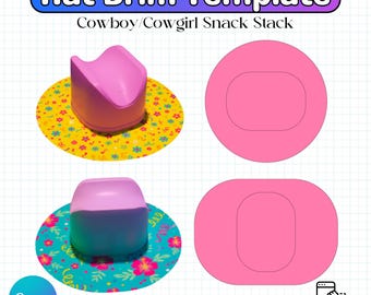Cowboy/Cowgirl Hat Brim Template, Cowboy Hat SVG, Cowboy Cap Brim Template, Custom Hat Brim, Cowboy Hat Canva Template, Instant Download