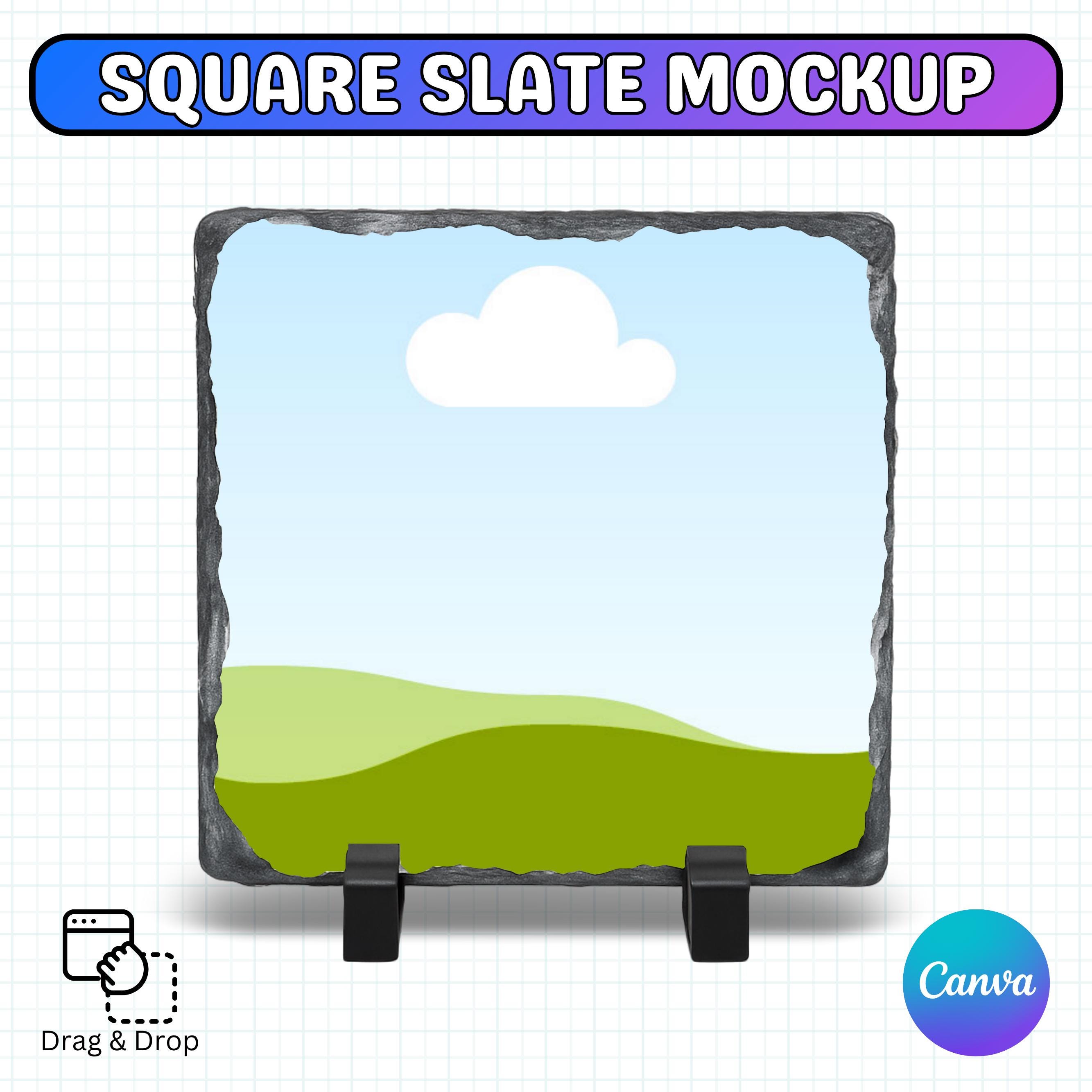 Square Slate Canva Mockup Template, Square Photo Slate Mockup, Editable ...
