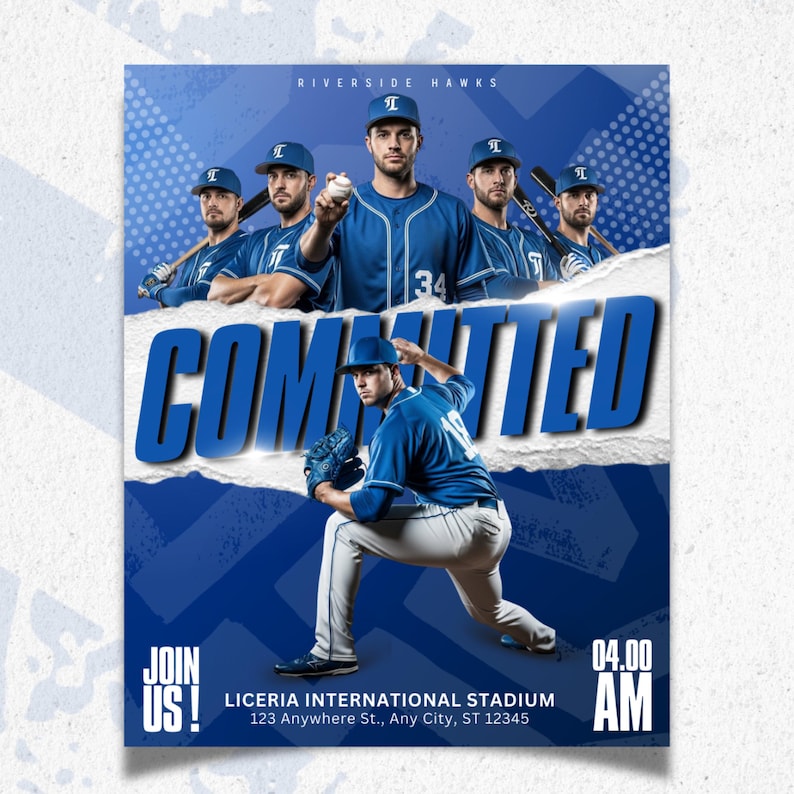 20+ Baseball Sports Social Media Templates | Editable Baseball Game Day ...