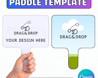 Paddle Fan Template Svg, Dry Erase Answer Fan Template Svg, Graduation Fan Template, Editable Fan Canva Template, Instant Download