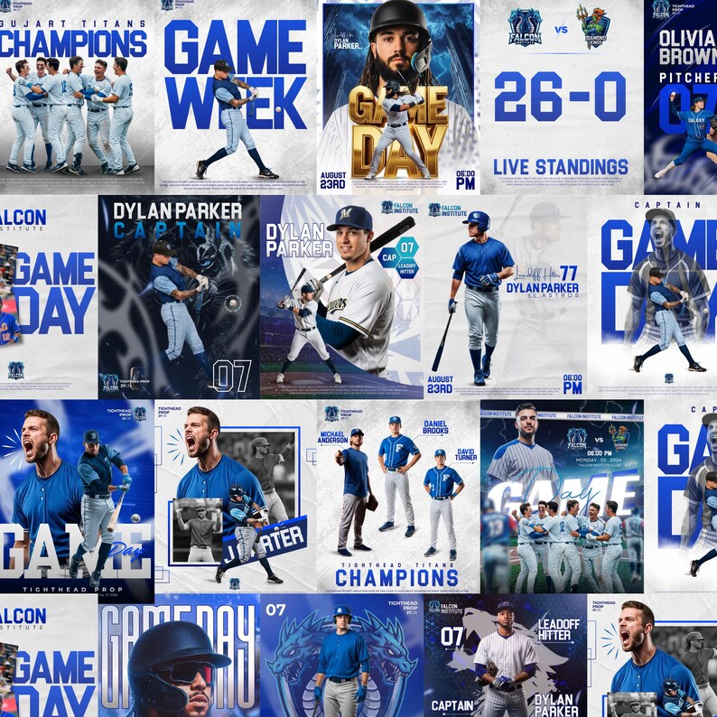 20+ Baseball Sports Social Media Templates | Editable Baseball Game Day ...