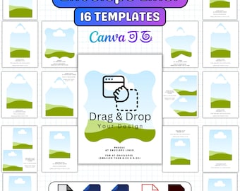 Envelope Liner Templates, 16 Sizes, Custom Envelope Liners, Free Designs, Photo Envelope Liner, Euro Flap, Square Flap, Envelope Insert, DIY