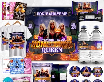 Homecoming-campagne traktatiebundel,Halloween Queen Homecoming-campagnes,stem op mij Scary Hoco Girl,Homecoming Sticker Homecoming Candy-bundel