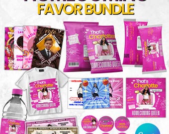 Vote Homecoming Queen Campagin Bundle, Thats So Homecoming Party Favor, Homecoming Chip Bag, Candy Card, Lollipop Tag, Campaign Ideas