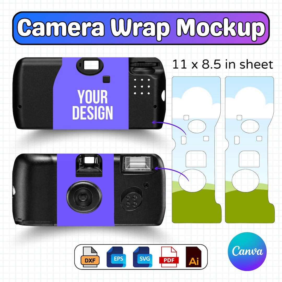 Disposable Camera Wrap Mockup, Retro Quicksnap Film Camera Mockup ...