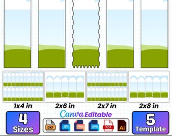 Editable Magnetic Bookmark Drag And Drop Canva Template For for Book Lovers and Crafters Printable Bookmark Templates Instant Download