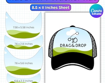 Trucker Hat Brim Template,Baseball Hat Brim Template,Trucker Hat Template Bundle,Hat Bar Template,Baseball Cap Brim Template,Custom Hat Brim