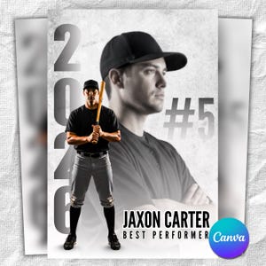 Editable Sports Canva Professional Templates |Baseball and Softball Theme Posters |Custom Senior Banners & Sports Designs | Instant Download