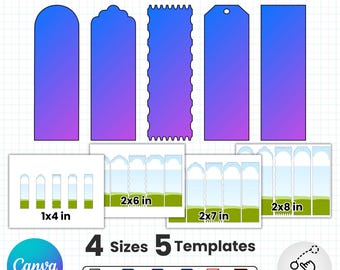 Magnetic Bookmark Canva Template - Customizable Bookmark Design for Book Lovers and Crafters