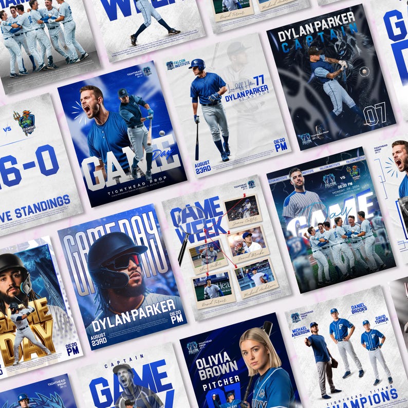 20+ Baseball Sports Social Media Templates | Editable Baseball Game Day ...