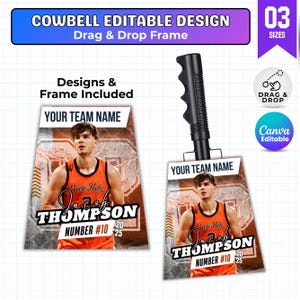 Cowbell Design Template, Editable Sport Cowbell Templates, Custom Cowbell Design, Basketball Cowbell Design, Basketball Cowbell,Cowbell Wrap