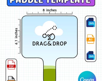 Paddle Fan Template Svg, Dry Erase Answer Fan Template Svg, Graduation Fan Template, Editable Fan Canva Template, Instant Download