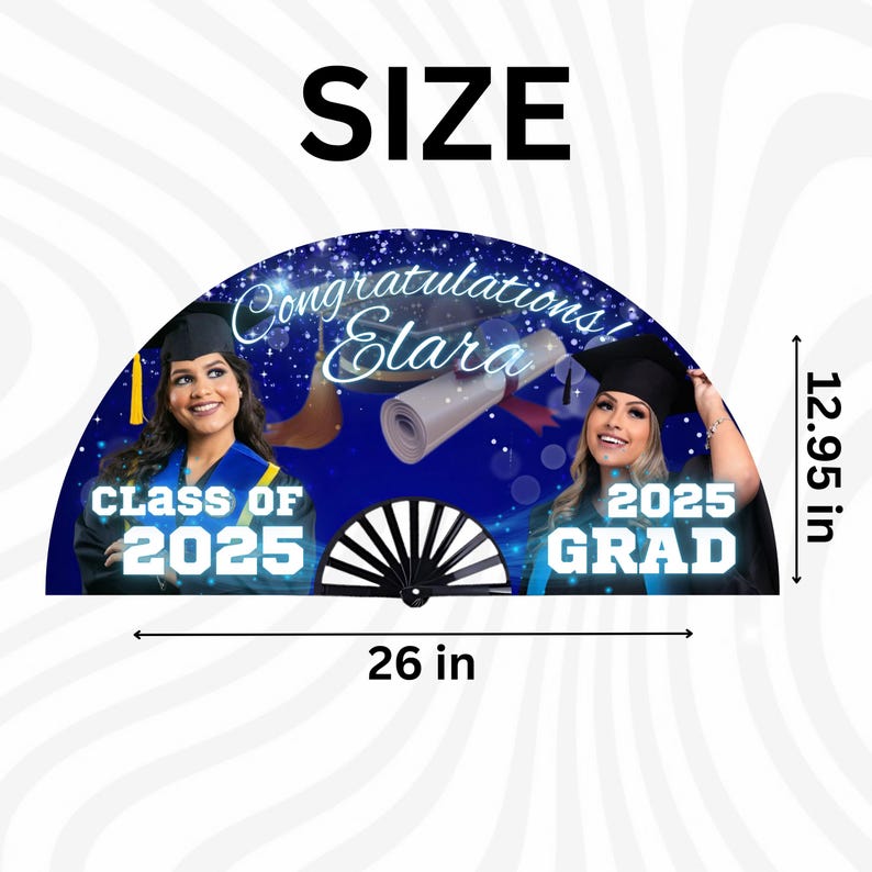Clack Fan Template, Graduation Fan Template Editable Canva Template ...