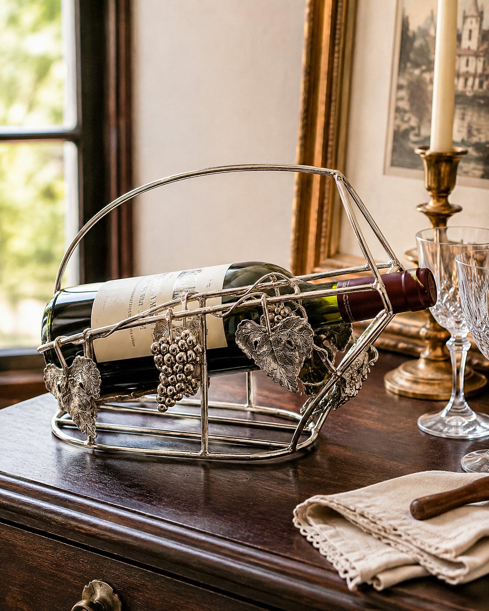 Silver Wine Cradle - Etsy