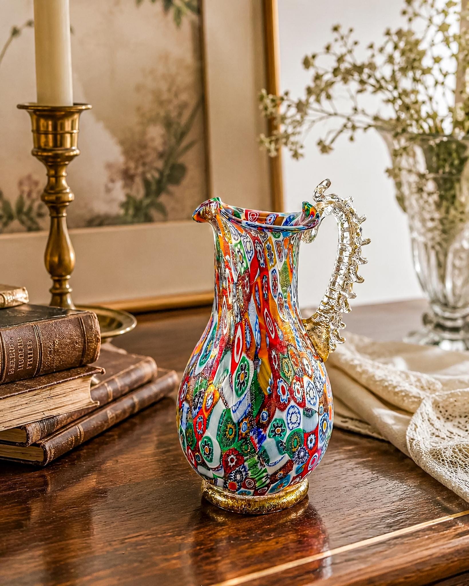 Vintage Murano Art Glass Flower - Etsy