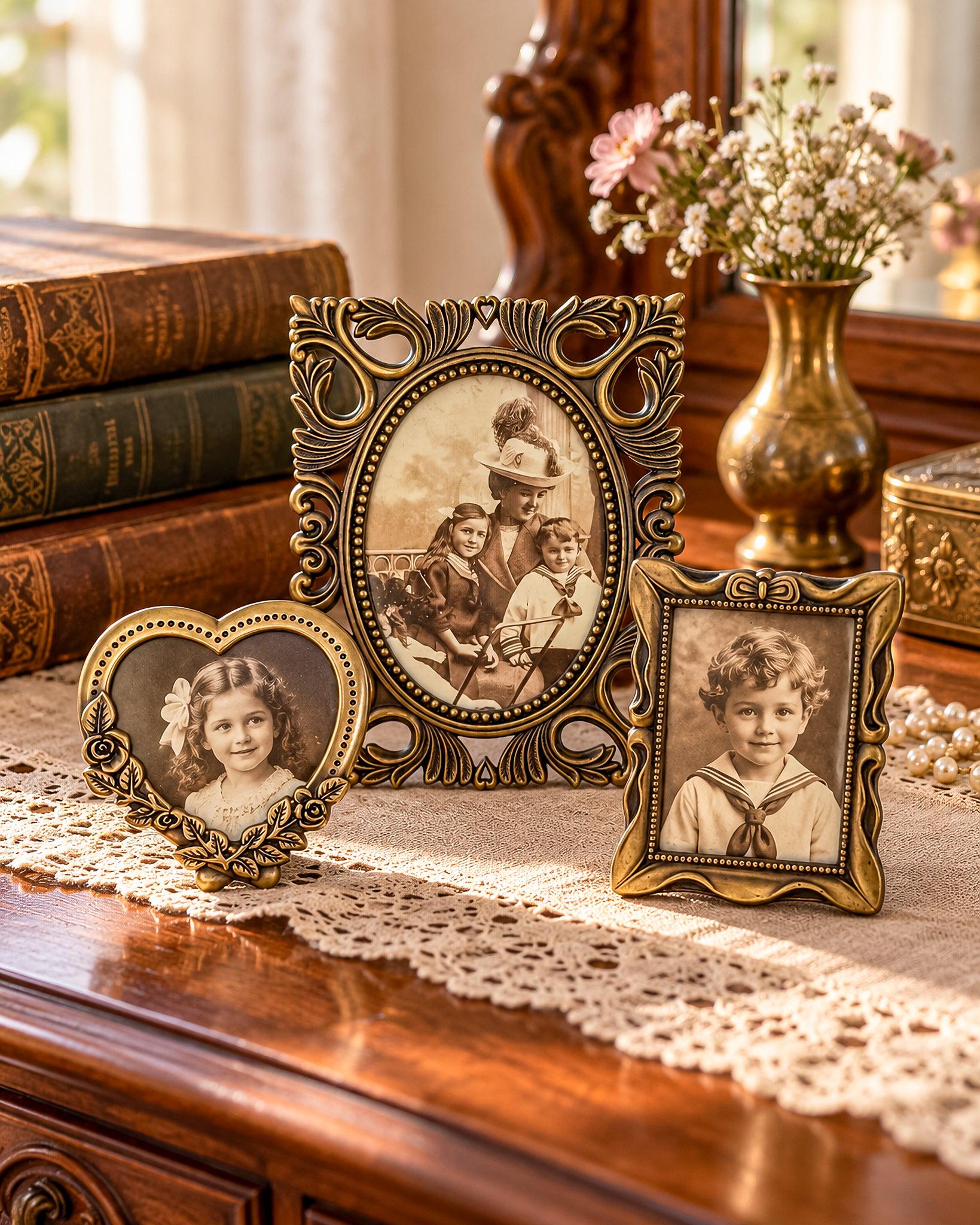 Vintage Brass Heart Frame - Etsy