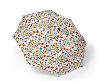 African Print Foldable Umbrella: Semi-automatic Rain Gear - Etsy