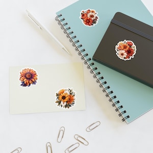Sticker Sheets - Sunflowers Orange & White