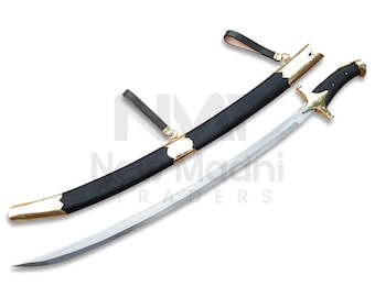 38&quot; Amazing High Carbon Steel Leather Handle Ukranian Tatar Sword NMT-2530