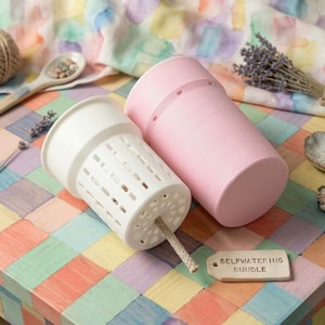 Självbevattnande kruka (8 cm) – Ogenomskinlig minimalistisk kruka för små växter, aroider, skandinavisk inredning