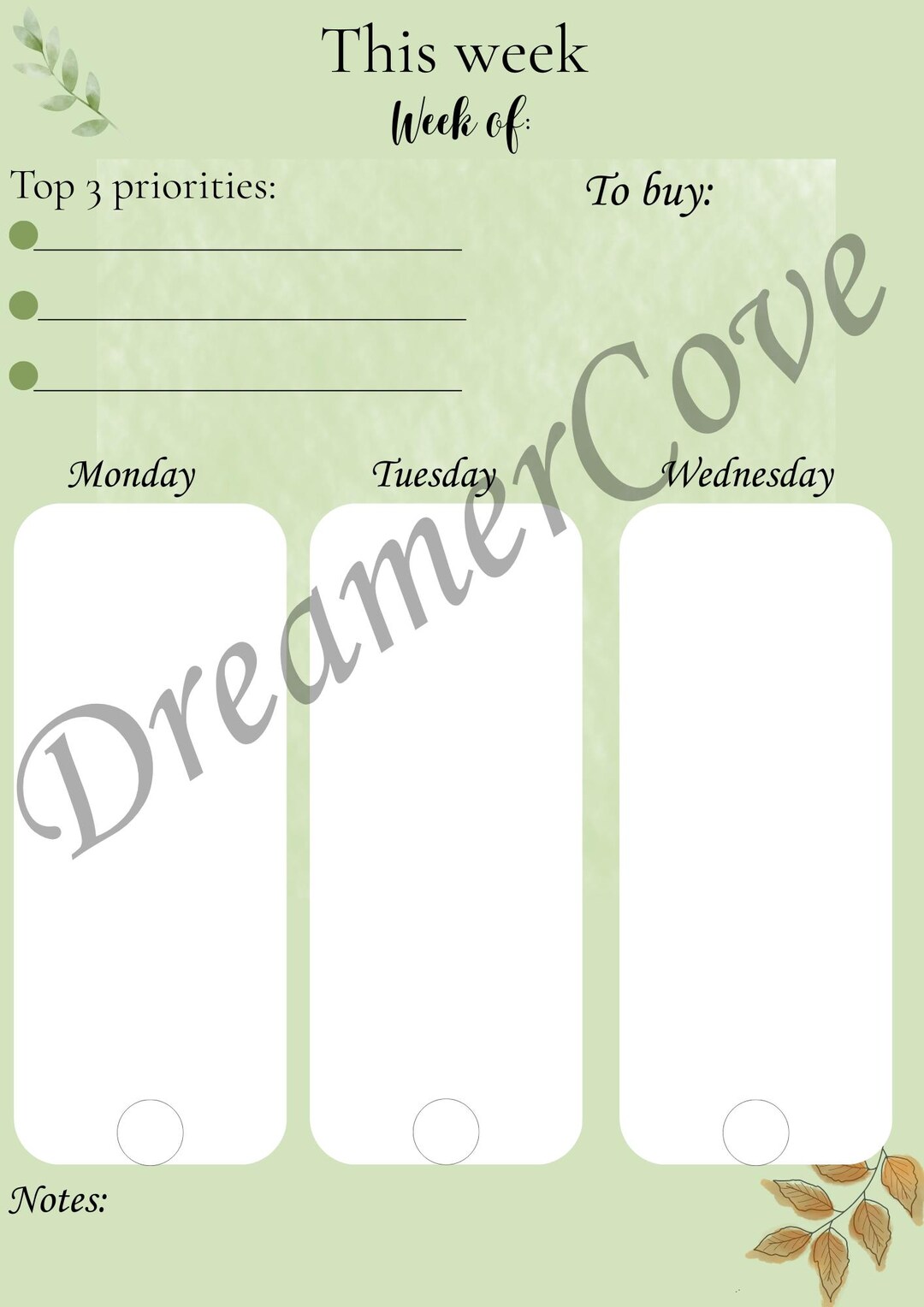 Printable Weekly Planner for Busy Working Moms | A4 Digital Download ...