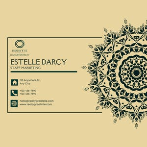 Elegante visitekaartjesjabloon | Digitale download | Bewerkbaar canvasontwerp | Vierkant | Virtueel visitekaartje | Huisstijl