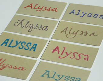 Large Custom Name Olive Wood Custom Name Stamp - 8 Font Choices