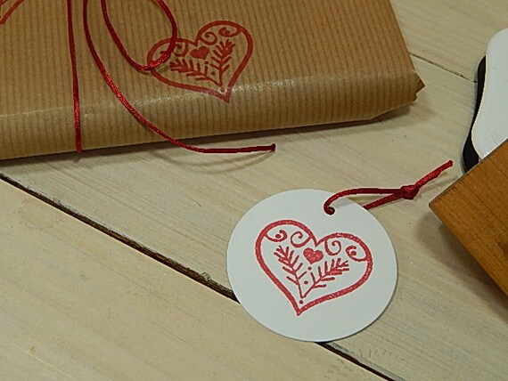 Custom I Heart Yoga Olive Wood Stamp