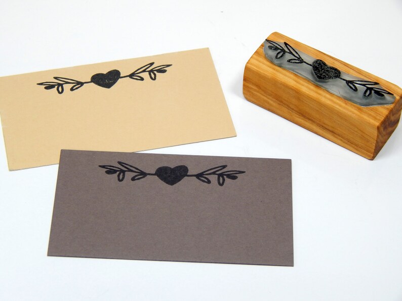 LOVEly Olive Branch Olive Wood Stamp Etsy