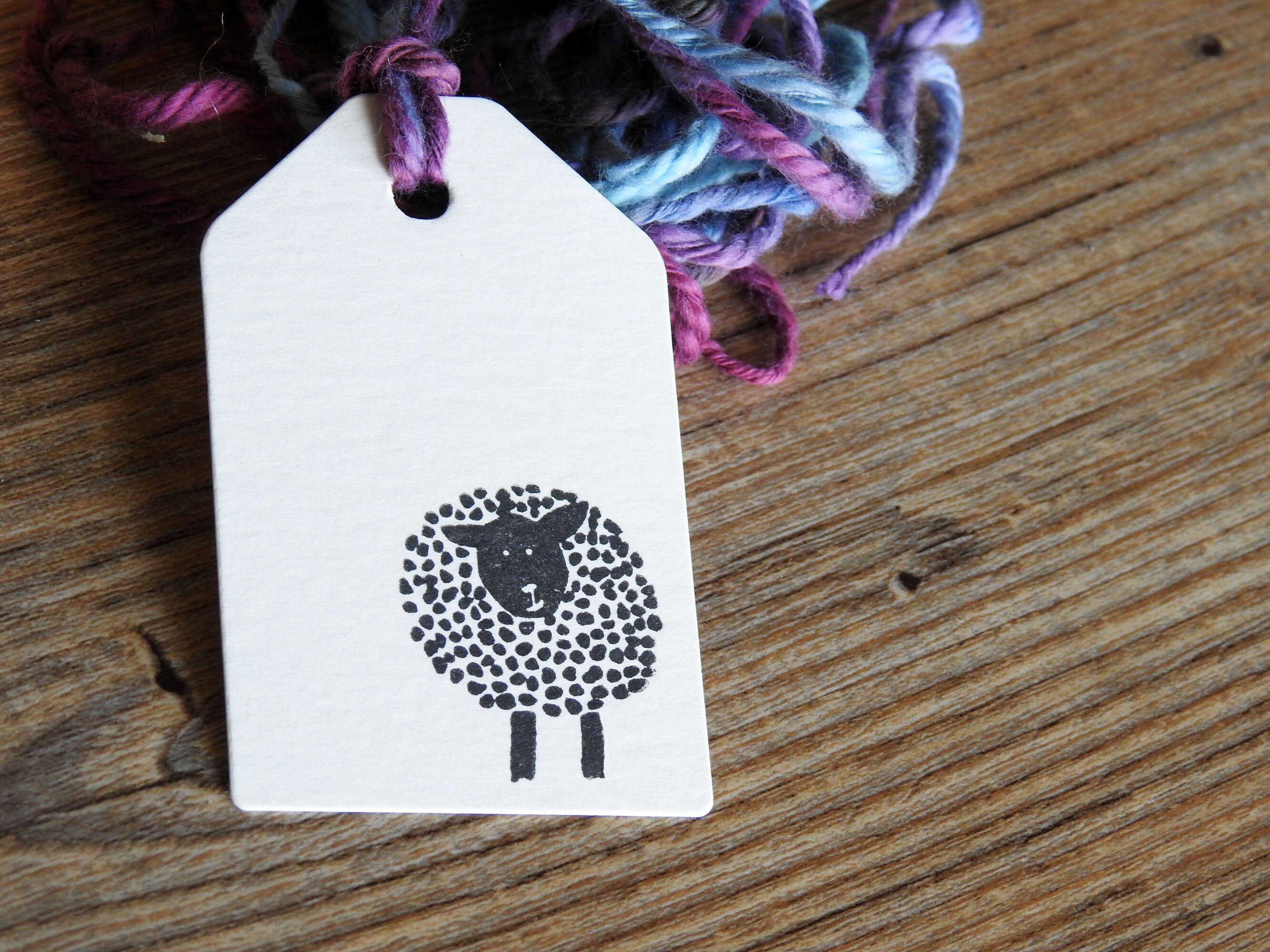 Dotty Sheep Stamps Wool Yarn Knitting Stamp for - Etsy