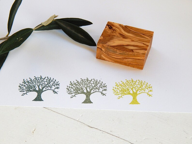 Olive Tree Olive Wood Stamp Etsy