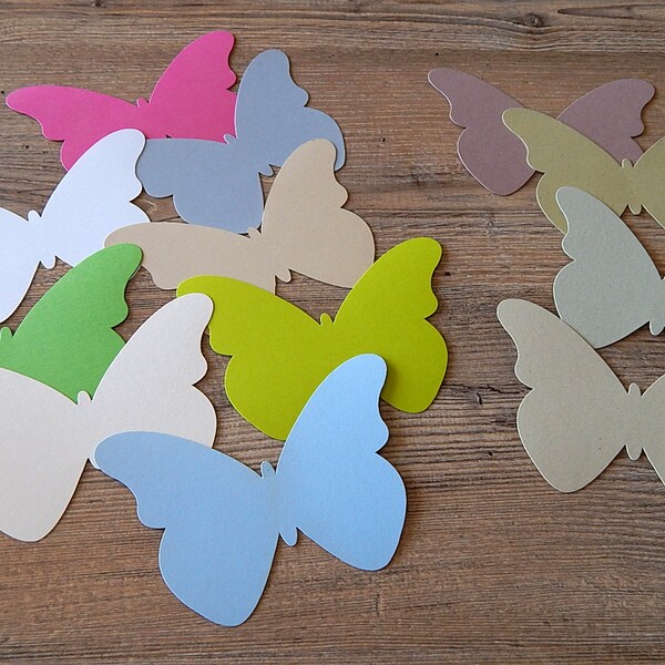 10 x Quality Butterfly Shaped Flat Cards - Eco Friendly - Recycled - 14,5 x 10cm/ 5.75 x 4"