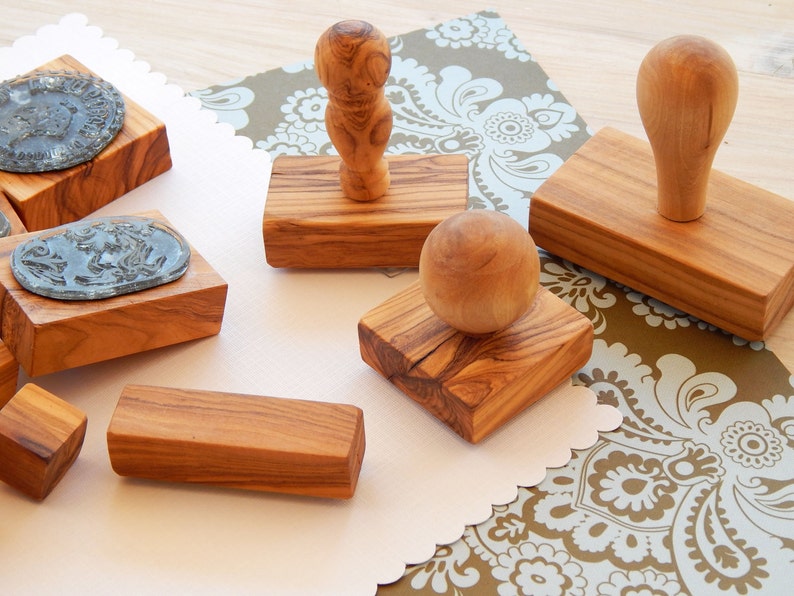 Custom Hedgehogs in Love Olive Wood Stamp