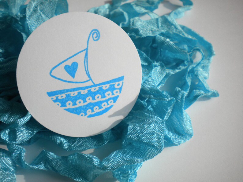 Sailing Boat Olive Wood Stamp