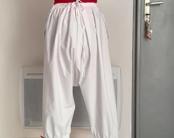 Very pretty and very long antique closed panties from 1900