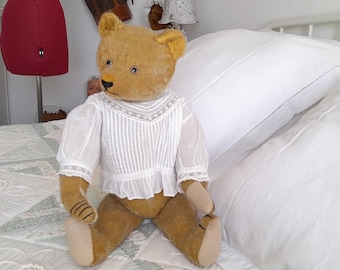 ドイツ製Hermannヘルマンポエジーベア No.008/E モヘア約40cm Vintage Steiff Hermann Petz Teddy Bear Toy Mohair Jointed Plush - Etsy